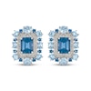 Thumbnail Image 2 of Le Vian Blue Topaz & Sapphire Earrings 1/2 ct tw Diamonds 14K Vanilla Gold