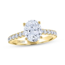 THE LEO Legacy Lab-Grown Diamond Oval-Cut Engagement Ring 2-1/2 ct tw 14K Yellow Gold